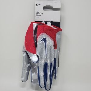NIKE Vapor Jet 7.0 Energy Receiver Football Gloves Red Silver Blue Size XL NEW